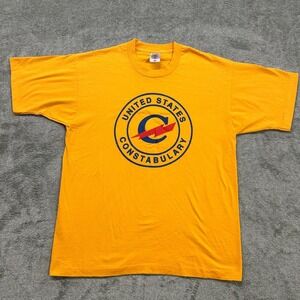 Vintage T-Shirt, United States‎ Constabulary, mens Size L, Single Stitch, yellow